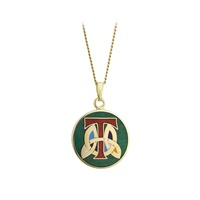 Solvar Gold Plate Celtic T Initial Pendant