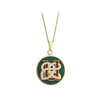 Solvar Gold Plate Celtic U Initial Pendant