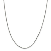 Sterling Silver 2 mm Curb Chain, 24 inch