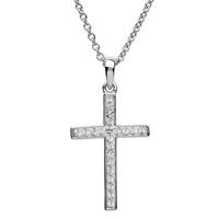 Sterling Silver Swarovski ST31 Cross Necklace (2)