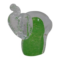 Irish Handmade Glass Irish Shamrock Elephant (2)