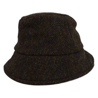 Hanna Wee Thatch Harris Tweed Hat, Peat Color (2)