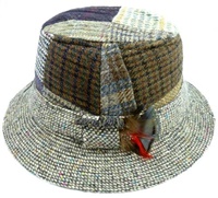 Hanna Hat Tweed Patchwork Walking Hat (2)