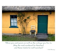 Irish Thatch House Wedding Card (2)