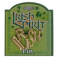 Irish Spirit Pin- Gold