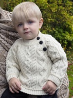 Merino Wool Baby Crew Neck Sweater, Natural (3)