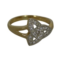 14k Yellow Gold Diamond Set Trinity Knot Ring (4)