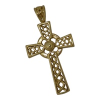 Celtic Cross Pendant - Large Gold
