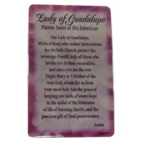 Lady of Guadalupe Prayer Card