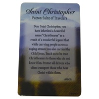 Saint Christopher Prayer Card