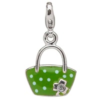 Little Miss Shamrock Diamond Purse Charm, Green (2)