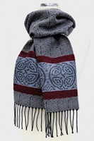 Calzeat Celtic Nordic Grey Wool Scarf (2)