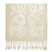 Luxurious Wool Scarf, White (2)