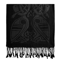 Luxurious Wool Scarf, Black