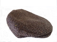 Hanna Multi Brown Herringbone Vintage Snap Cap (3)