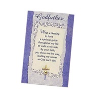 Godfather Cross/Dove Gold Pin and Card