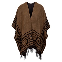 Jimmy Hourihan Celtic Border Shawl, Camel (4)