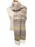 Calzeat Fairisle Orchid Scarf (2)