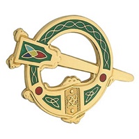 Solvar Gold Plated Tara Brooch, Green (2)