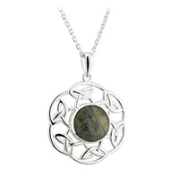Sterling Silver Marble Open Celtic Pendant