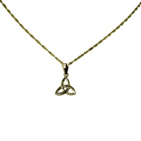 14 K Yellow Gold Trinity Knot Pendant