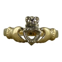 14K Two-Tone Gold Claddagh Ring - Mount only