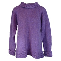 Ladies Berry Sweater by Rossan Knitwear - Healy Purple