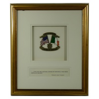 Our Two Nations Two Flags Brushed Gold Frame