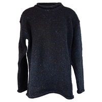 Roll Neck Tunic by Rossan Knitwear - Dark Blue