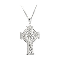Sterling Silver Small Apostles Cross Pendant on 18 Rolo Chain