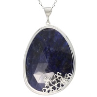 Blue Sodalite Shamrock Pendant