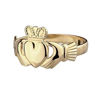 14K Irish Claddagh Ring Maids Yellow Gold