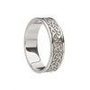 14K White Gold Solid Trinity Band
