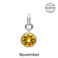 Sterling Silver Swarovski Charm, November