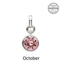 Sterling Silver Swarovski Charm, October