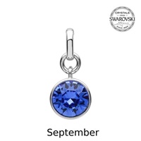 Sterling Silver Swarovski Charm, September