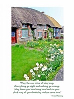Thatched Cottages Birthday Card
