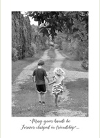 Black and White Boy and Girl Wedding Card