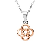 Sterling Silver Celtic Rose Gold Plated Pendant