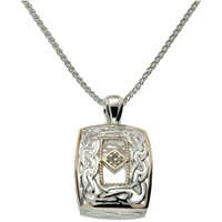 Sterling Silver and 10K Gold Window to the Soul Diamond Pendant