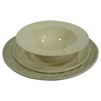 Kara Irish Pottery Aranware 3 Piece Place Setting