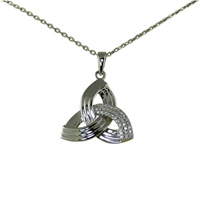Sterling Silver Tri-Layered Trinity Knot Pendant
