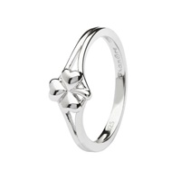 Sterling Silver Ladies Shamrock Ring