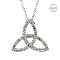 Shanore Sterling Silver Celtic Trinity Knot Pendant Embellished with Swarovski Crystals (6)