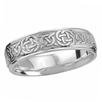 Endless Celtic Knot Design Wedding Ring Sterling Silver