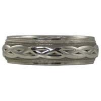 Endless Celtic Design Wedding Ring, Sterling Silver