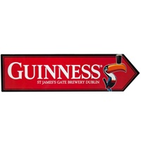 Guinness Red Toucan St James Gate Road Metal Sign