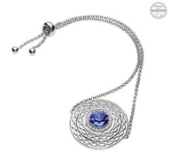 Swarovski Crystal Celtic Bracelet Sapphire and White (2)