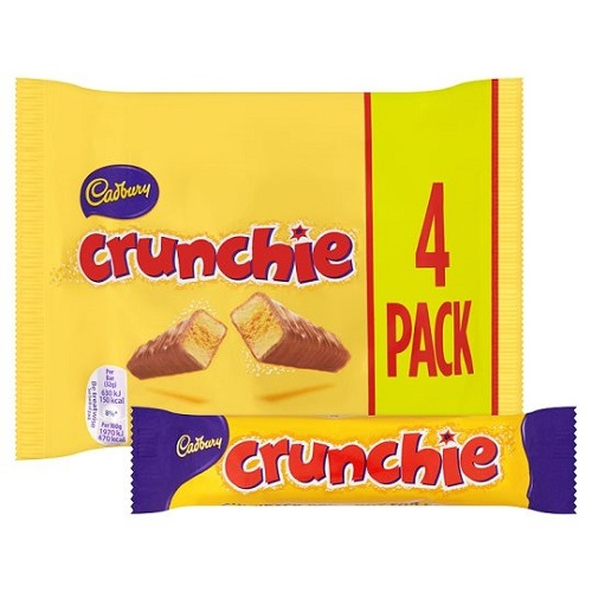 Cadbury Crunchie Bars 4 Pack at