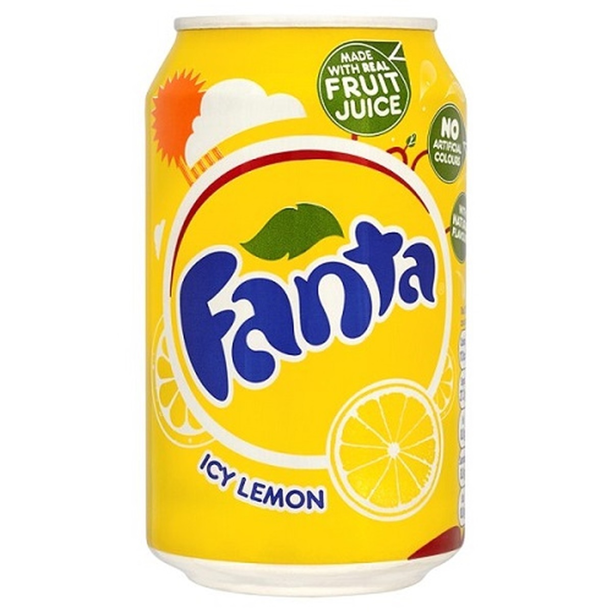 Fanta Icy Lemon Flavoured Soft Drink Can 330 ml at